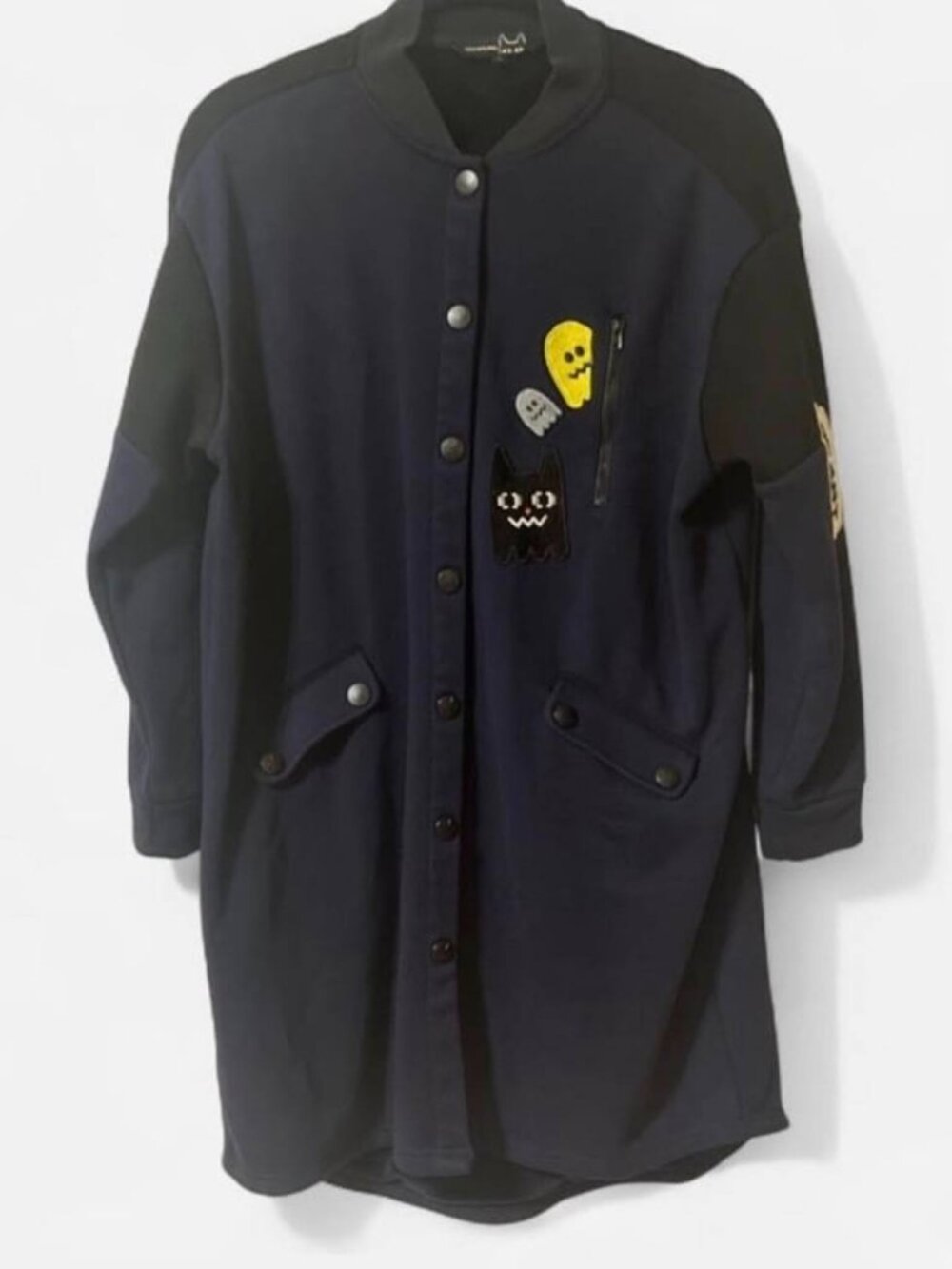 Azona A02 Black Label coat Sz S loose fit in Blue Y2K streewear gamer  jacket